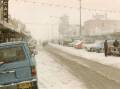 Grey Street blanketed in snow in 1984. Picture supplied. 