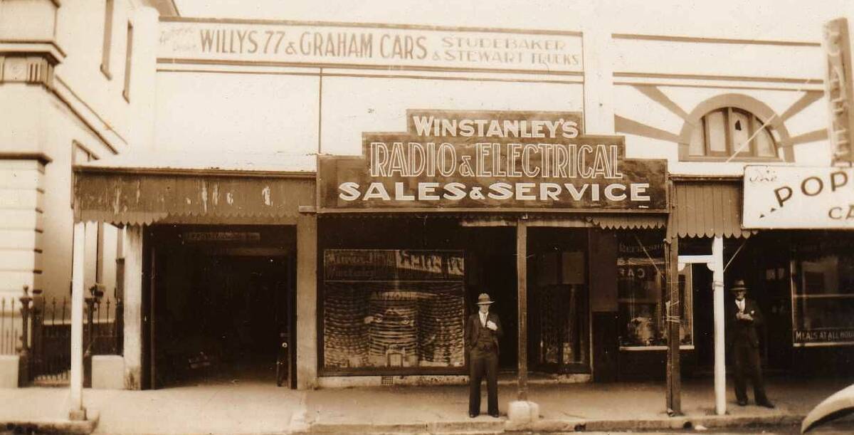 Winstanley's radio and electrical store pictured in the 1930s. The building became Ben Stocks. Picture supplied. 